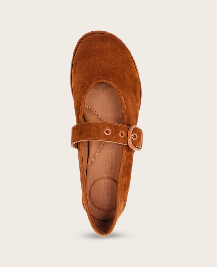 GENTLE SOULS - Lunar Suede Mary Jane Flat