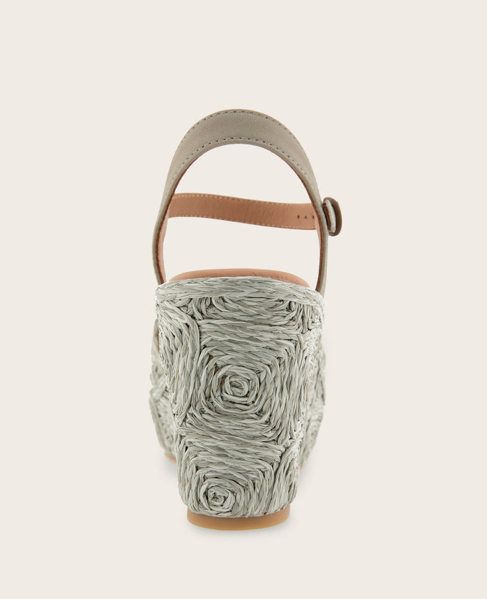 GENTLE SOULS - Nevio Raffia Platform Wedge