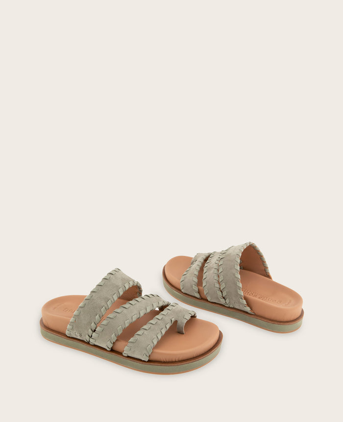 GENTLE SOULS - Niles Suede Whip Stitch band Sandal