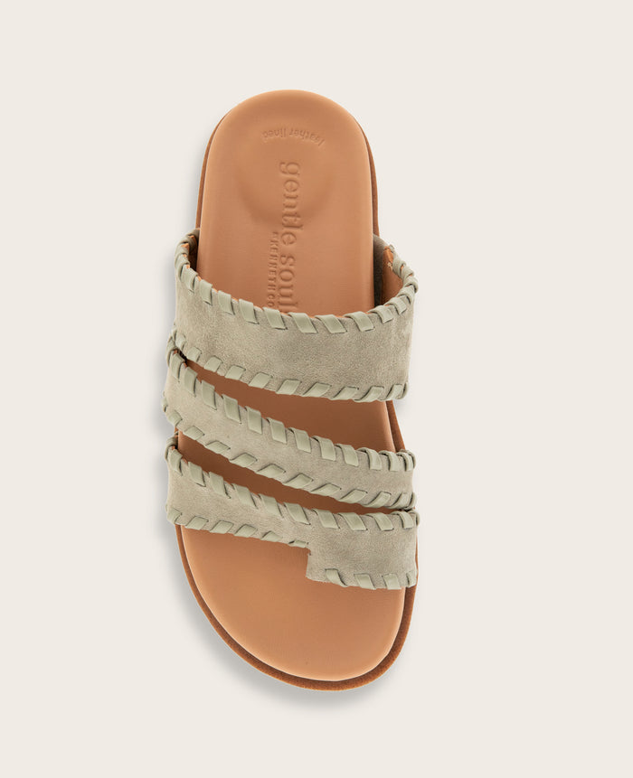 GENTLE SOULS - Niles Suede Whip Stitch band Sandal
