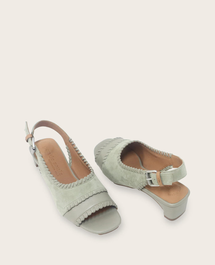 GENTLE SOULS - Samarra Suede Braided Detail Slingback Heel