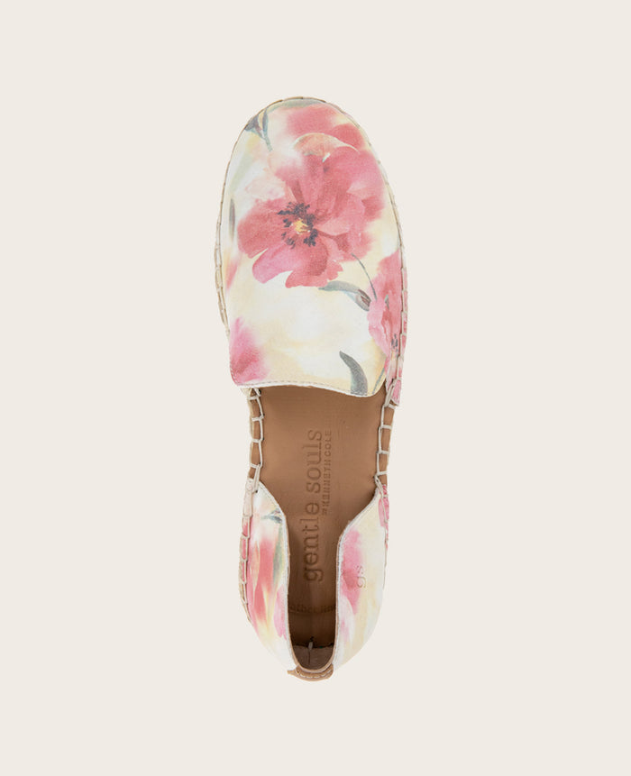GENTLE SOULS - Seville Suede Floral Espadrille