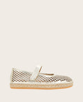 GENTLE SOULS - Sienna Metallic Fish Net Mary Jane Espadrille