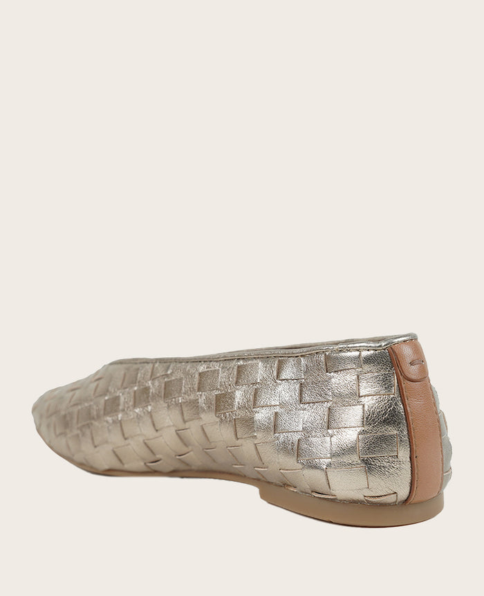 GENTLE SOULS - Willow Woven Leather Flat