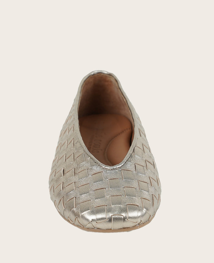 GENTLE SOULS - Willow Woven Leather Flat