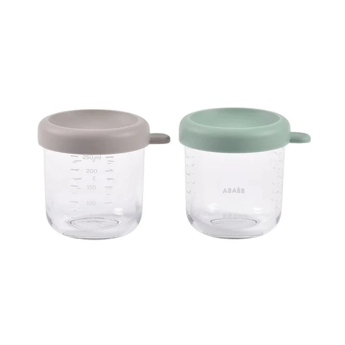 Glass Baby Food Storage Jars - 250ml, Set of 2