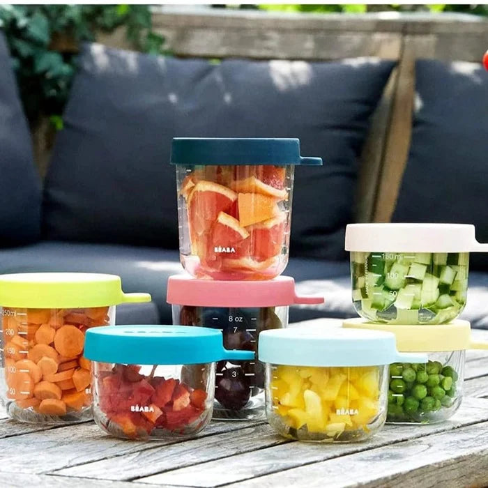 Glass Baby Food Storage Jars - 250ml, Set of 2