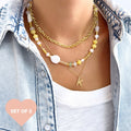 taudrey golden ease necklace stack