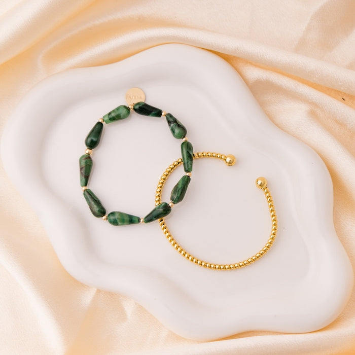 taudrey green and serene bracelet set