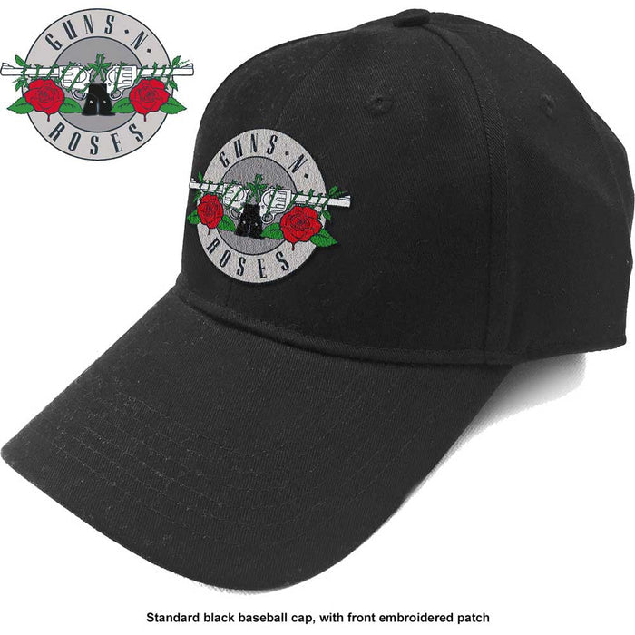 Guns N Roses Unisex Baseball Cap - Silver Circle Logo Rock Off