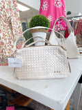 Harper Hobo Woven Shoulder Bag-Cream