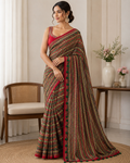 Heritage Print Georgette Saree