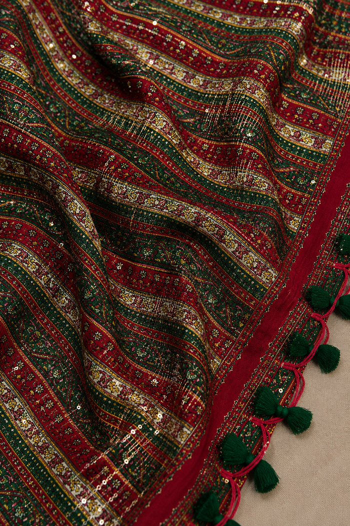 Heritage Print Georgette Saree