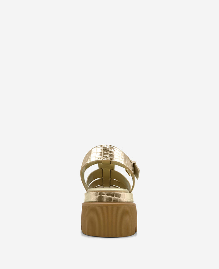 Herron Metallic Platform Fisherman Sandal
