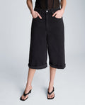 High Rise Fly Front Culotte Short