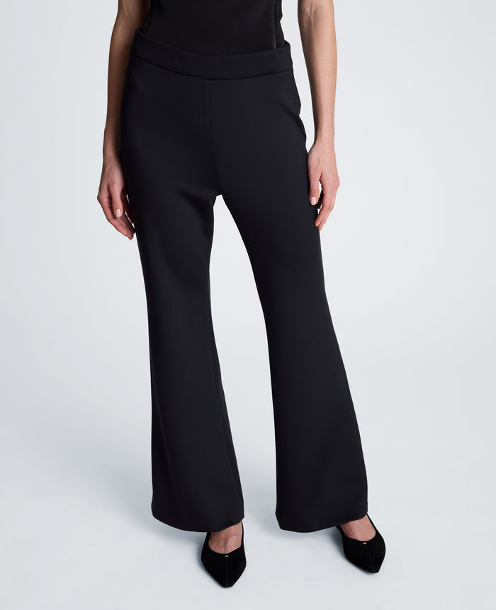 High Rise Pull On Flare Zip Back Pant