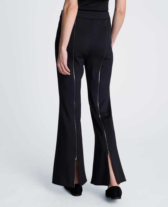 High Rise Pull On Flare Zip Back Pant