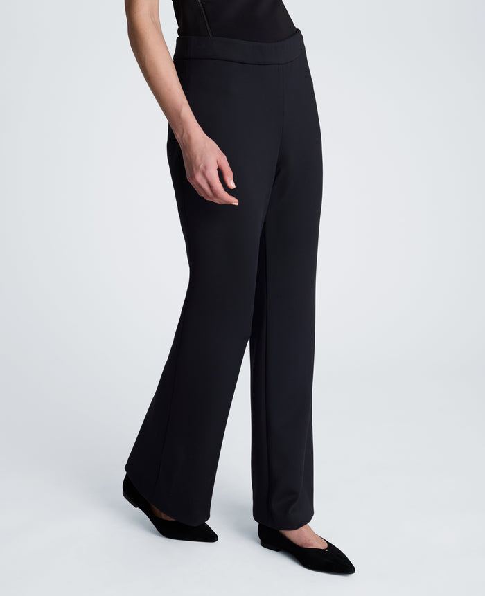 High Rise Pull On Flare Zip Back Pant
