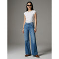 Jean flare taille haute stretch femme - Mode Coréenne - Taille 25