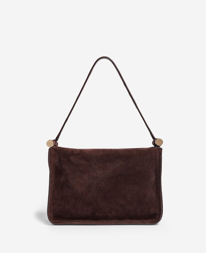 Highline Large Suede Top Handle Shoulder Bag