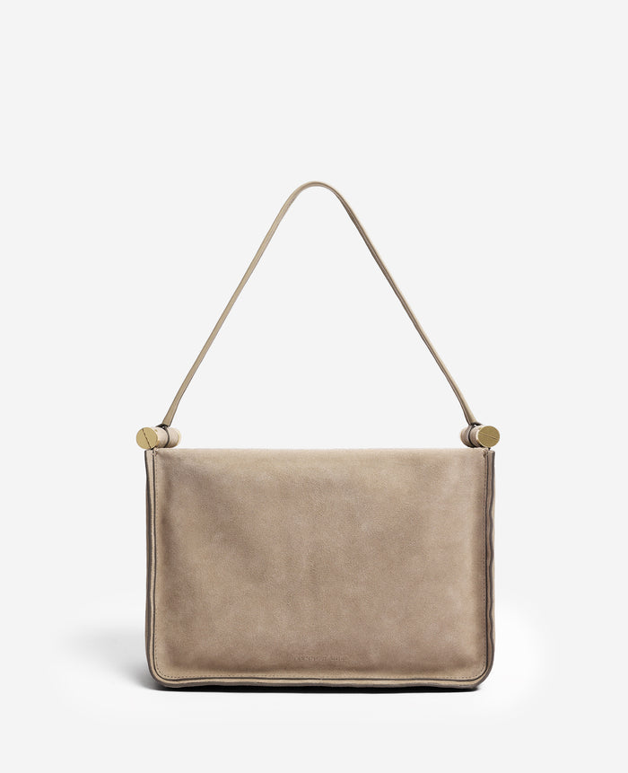 Highline Large Suede Top Handle Shoulder Bag