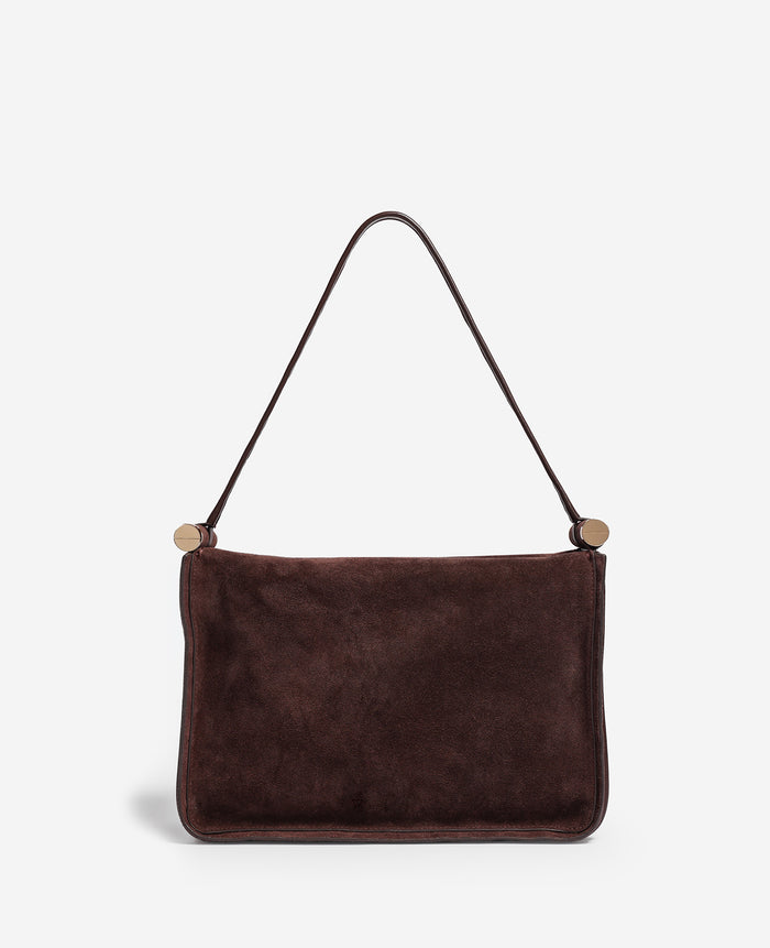 Highline Large Suede Top Handle Shoulder Bag