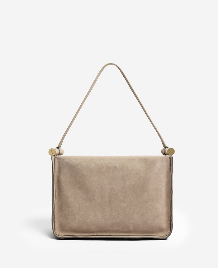 Highline Large Suede Top Handle Shoulder Bag
