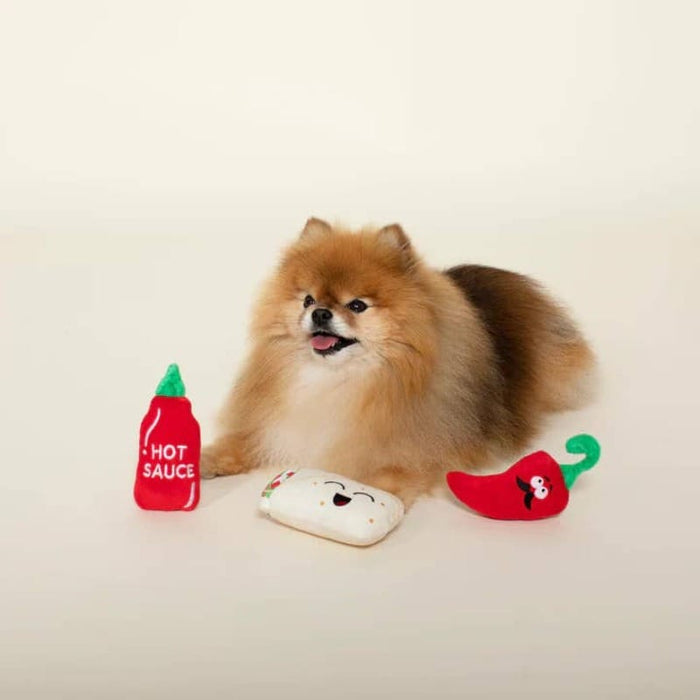 Pet Shop by Fringe Studio dog toys Hot and Spicy Plush Dog Toy Set - 3 Pc