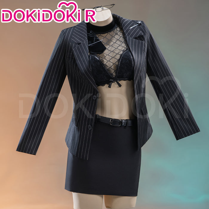 【In Stock】DokiDoki-R Game Cosplay Costume Black Sexy Dress Sharp Lesson
