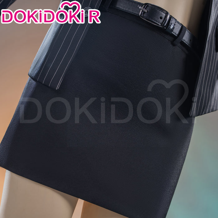 【In Stock】DokiDoki-R Game Cosplay Costume Black Sexy Dress Sharp Lesson