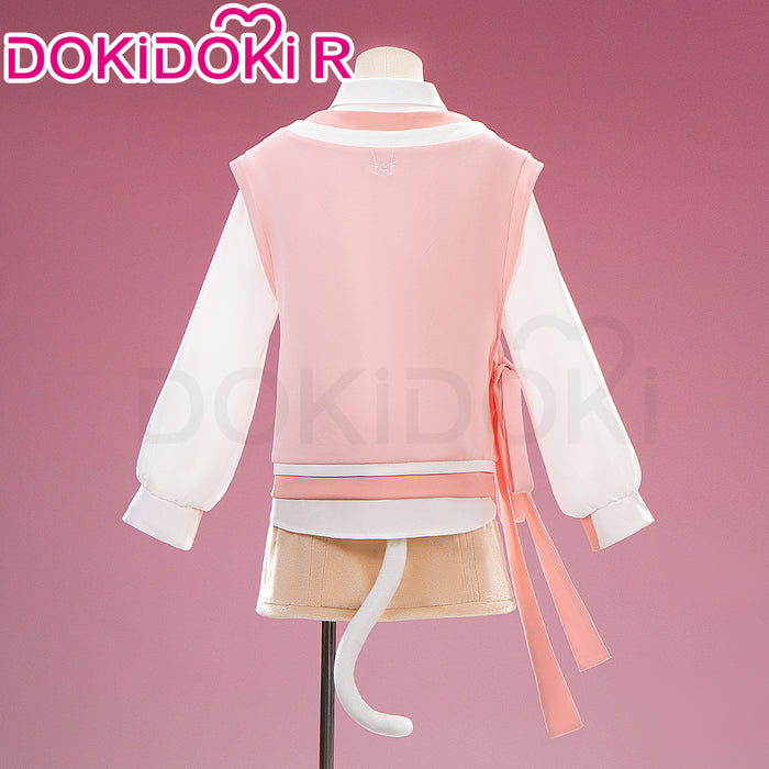【In Stock】DokiDoki-R Game Cosplay Costume Daily Casual Wear Female Cute White Kitty