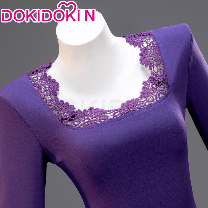 【In Stock】【Size XS-3XL】DokiDoki-N Anime Cosplay  Women Costume Purple Dress Suit