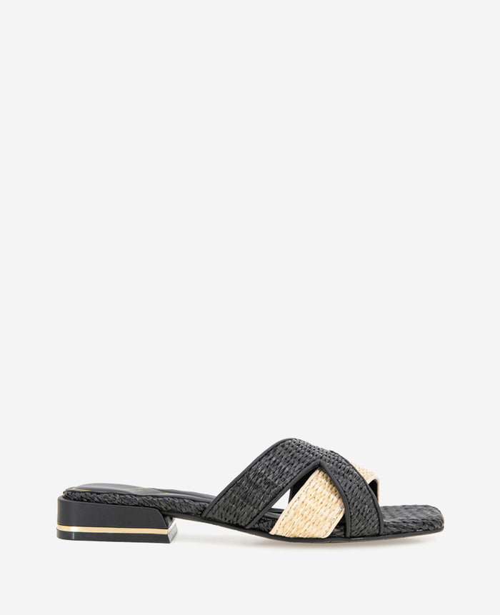 Issa Raffia Two Tone Sandal