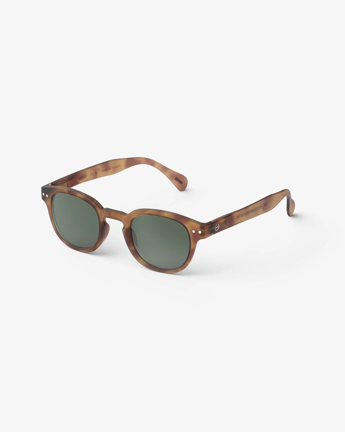 Izipizi Sunglasses #C - Soft Green Lenses - Havane