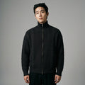 Cardigan homme jacquard col montant noir - Koreanxwear - Taille M