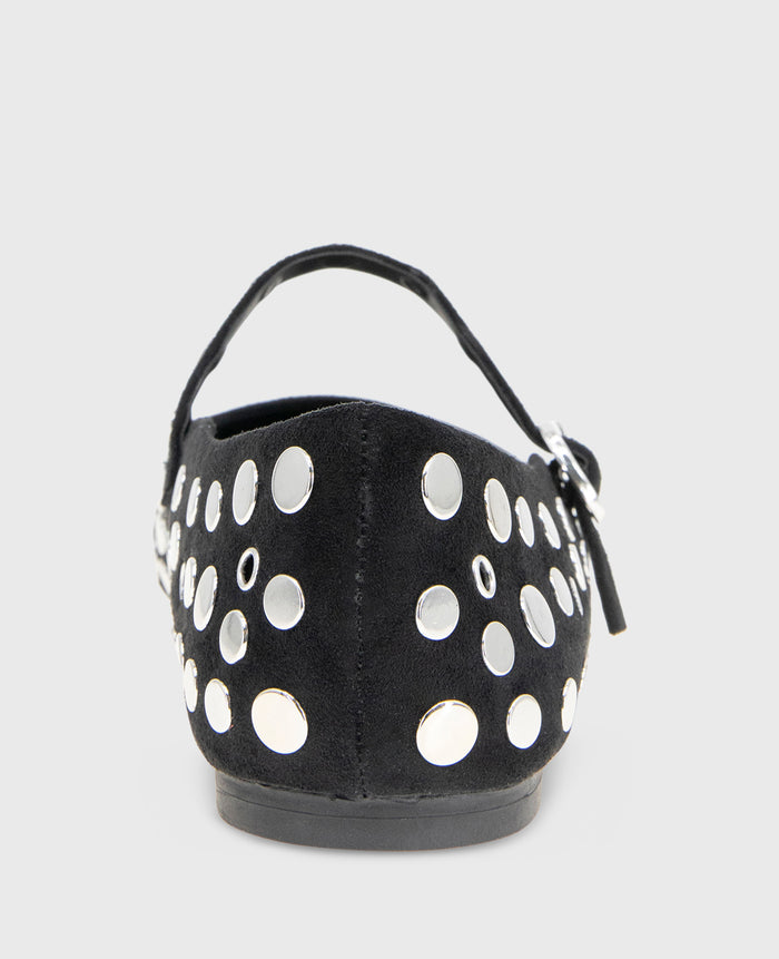 Jasper Suede Stud Ballet Flat