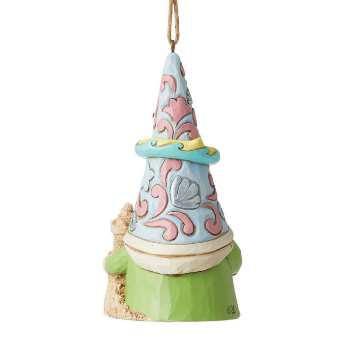 Jim Shore Coastal Gnome With Sandcastle Ornament