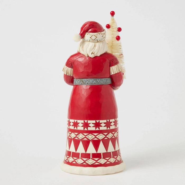 Jim Shore Nordic Noel Santa With Sisal Tree Figurine