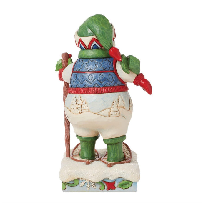 Jim Shore Snowman Wearing Snowshoes Figurine