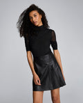 Jodie Mock Neck Mixed Media Dress
