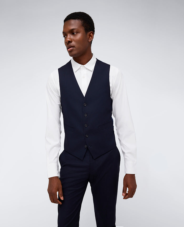 Kenneth Cole Reaction Ready Flex Slim-Fit Suit Separate Vest