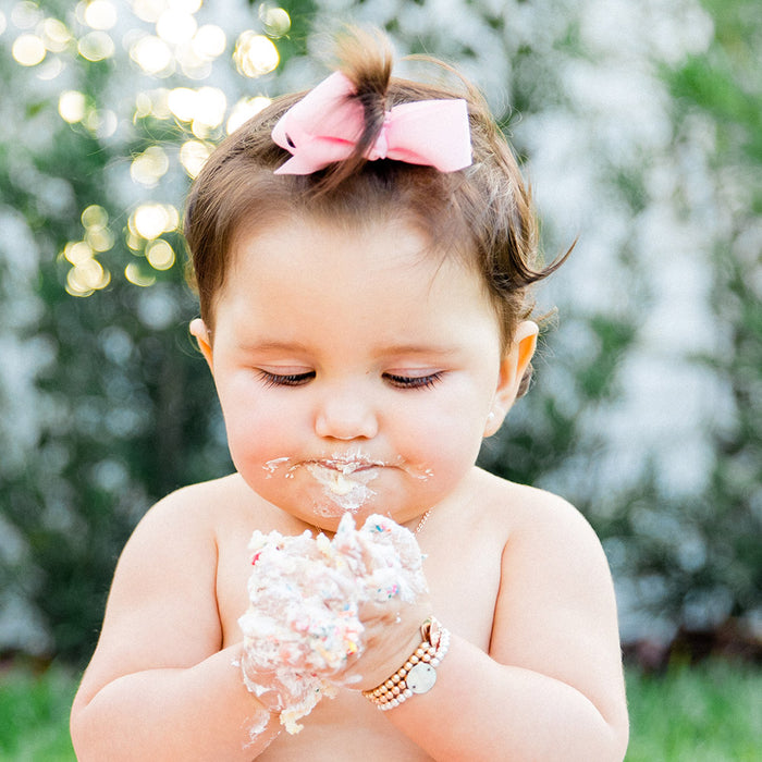 taudrey kids three little pretties gold rose gold silver personalized beaded bracelets