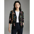 Cardigan tricoté à motifs de fleurs et col V - Koreanxwear - Taille S
