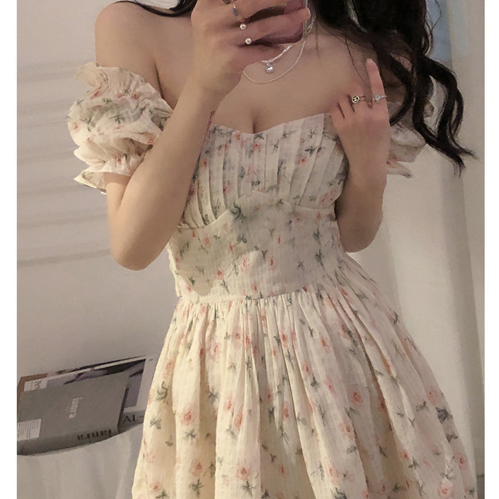 Korean Chiffon Floral Mini Dress