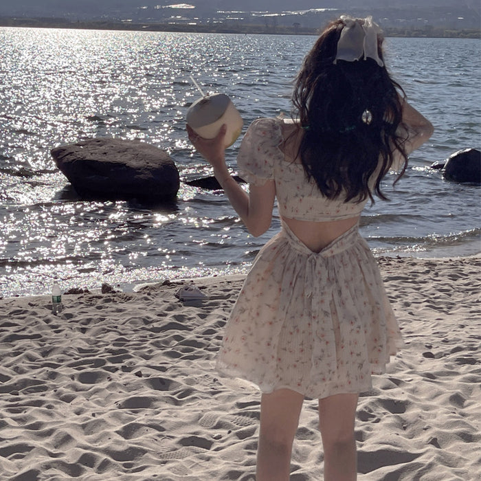 Korean Chiffon Floral Mini Dress