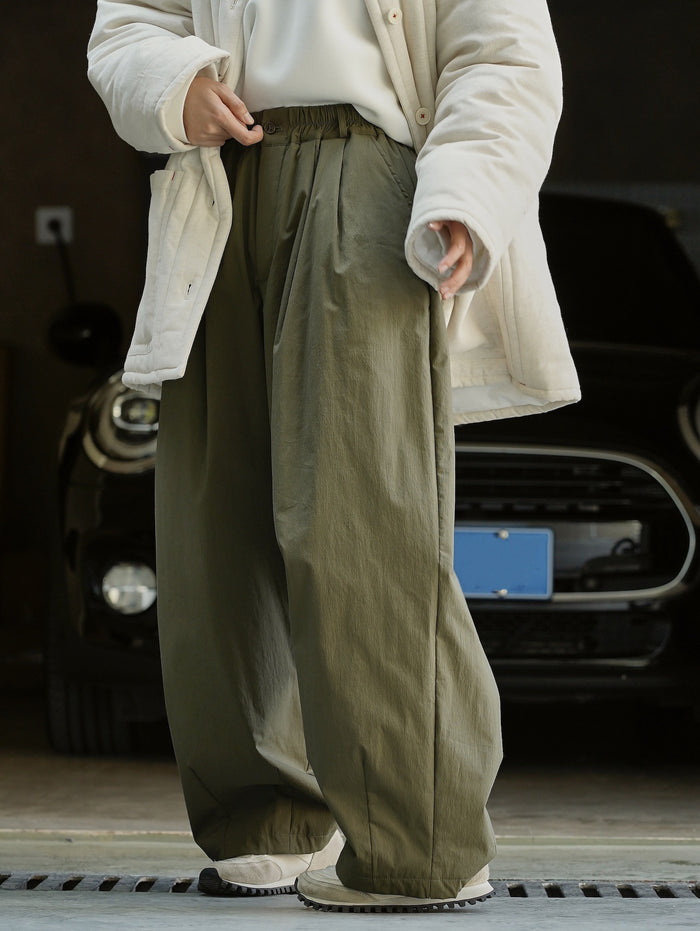 Korean High-Waisted Wide-Leg Pants