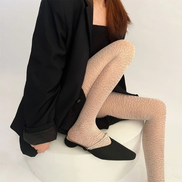 Korean Leopard Tights for Women