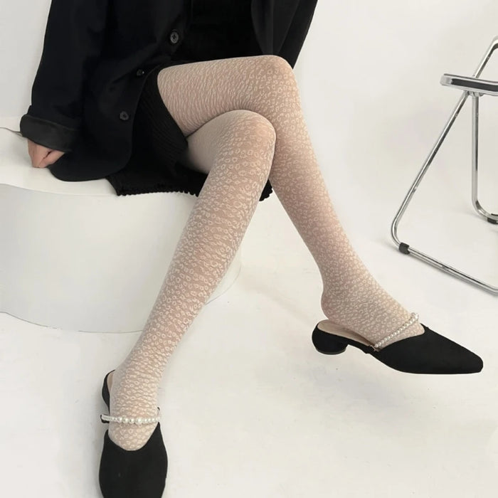 Korean Leopard Tights for Women