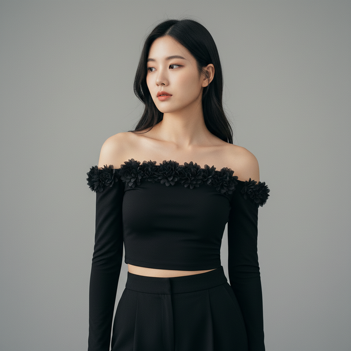Korean Off-Shoulder T-Shirt