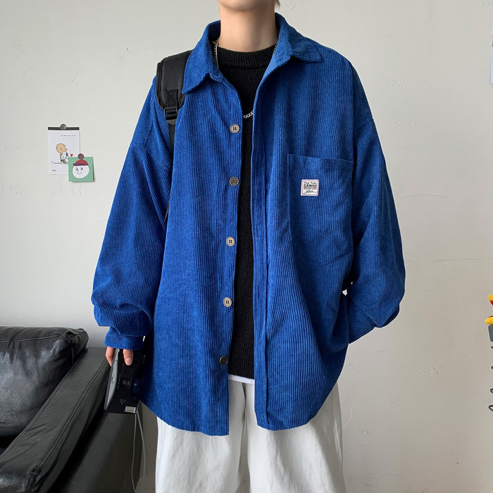 Korean Oversize Velvet Shirt
